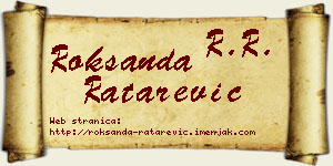 Roksanda Ratarević vizit kartica